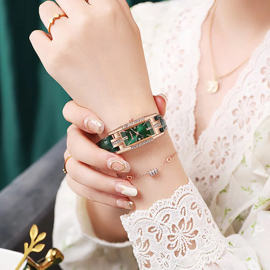 2-Piece Rectangle Elegance Watch Set | Chic Minimalist Leather Band Wristwatches