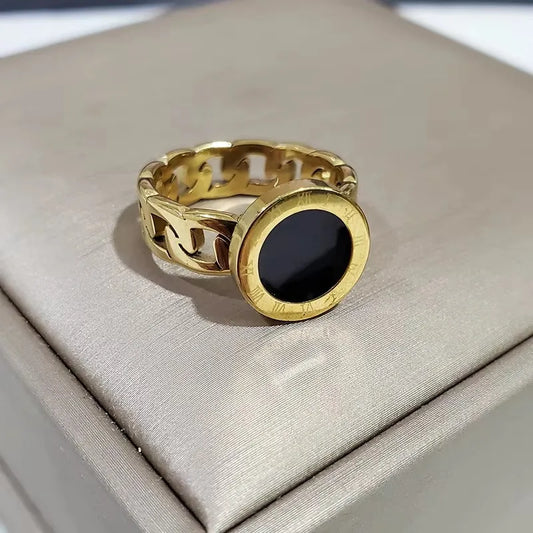 Classic Roman Numeral 4-Piece Jewelry Set | Luxury Gold-Tone Stainless Steel Collection