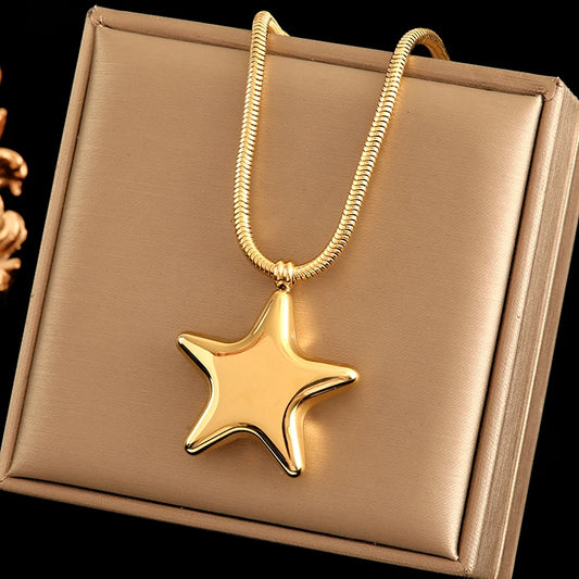 Tiger Stripe 2-Layer Luxe Set | Waterproof 316L Stainless Steel Round & Square Pendant Necklace