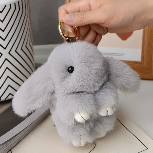 15cm Ultra-Soft Fluffy Bunny Charm | Aesthetic Real