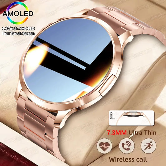 New Luxury Women's Smartwatch with AMOLED Screen | Bluetooth Calls Health Tracking