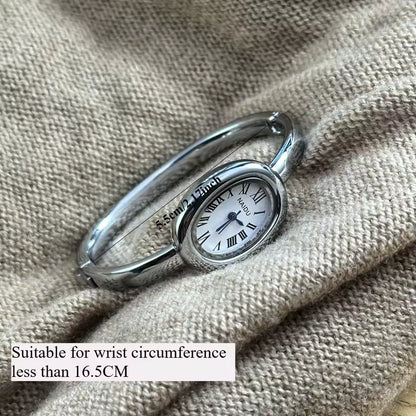 Gold-Tone Roman Numeral Bangle Watch | Minimalist Ladies' Timepiece
