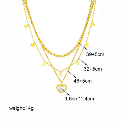 Multilayer Butterfly, Moon & Evil Eye Pendant Necklace | Waterproof 316L Stainless Steel