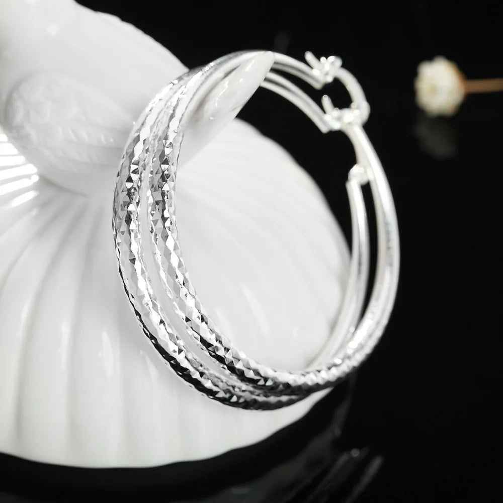 Classic 3cm Hoop Earrings | Polished Gold-Tone Alloy for Daily Wear
