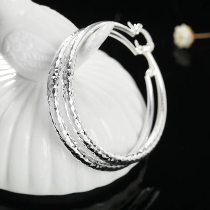 Classic 3cm Hoop Earrings | Polished Gold-Tone Alloy for Daily Wear