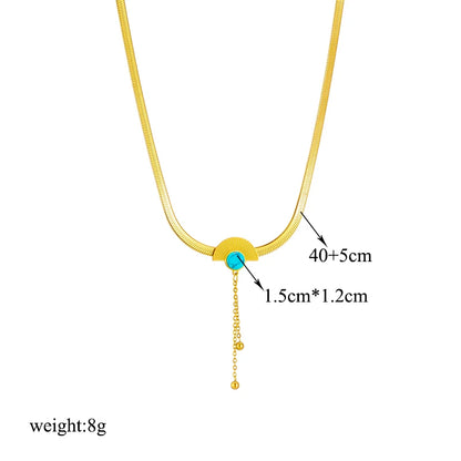 Multilayer Butterfly, Moon & Evil Eye Pendant Necklace | Waterproof 316L Stainless Steel