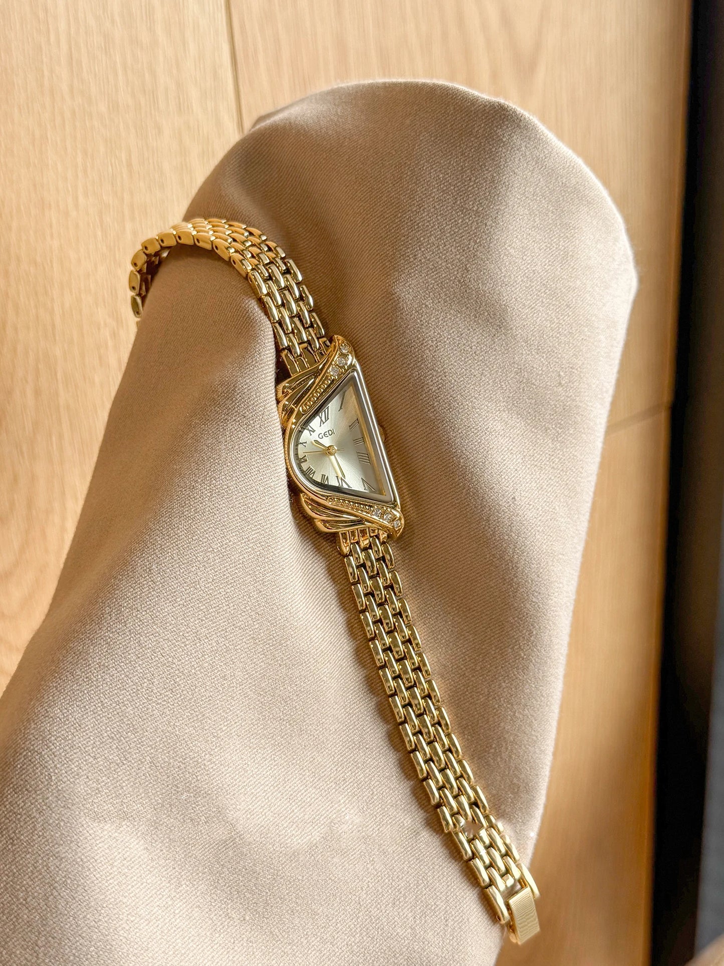 Asymmetric Micro-Dial Bracelet Watch | 20mm Roman Numeral Stainless Steel Timepiece