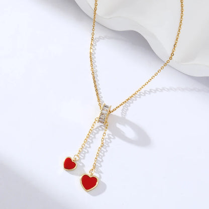 Minimalist Love Heart Pendant | Waterproof 316L Stainless Steel Adjustable Gold Necklace