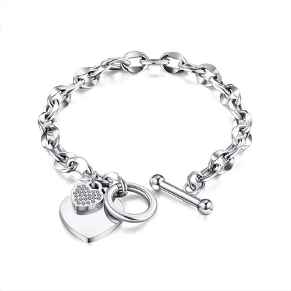 Heart, Star & Pearl Charm Bracelet | Copper & Zinc Alloy, 15g, Secure Lock Closure