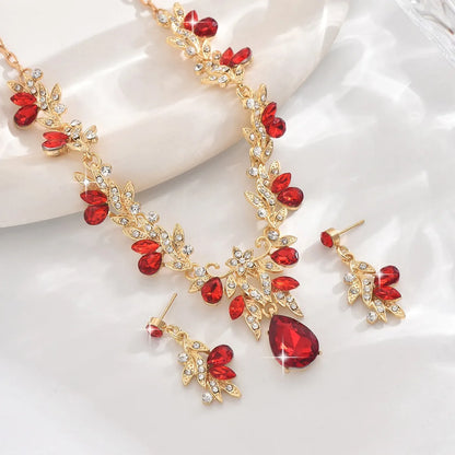 3pcs Waterdrop Choker Necklace & Earring Set for Women | Crystal Collar for Prom, Bridal & Wedding