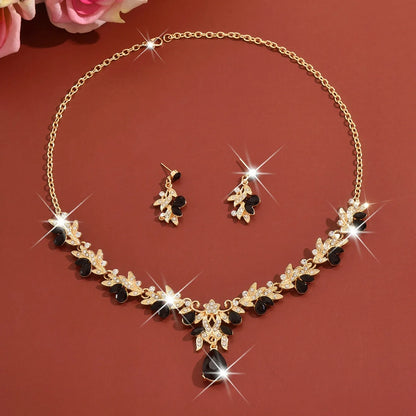 3pcs Waterdrop Choker Necklace & Earring Set for Women | Crystal Collar for Prom, Bridal & Wedding