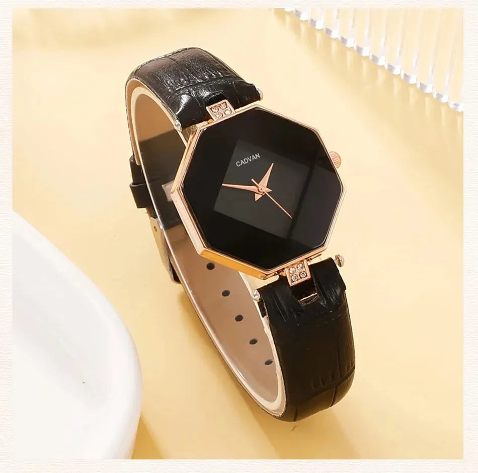 5-Piece Rhinestone Watch & Jewellery Set | Women's Quartz Watch with Necklace, Ring & Earrings