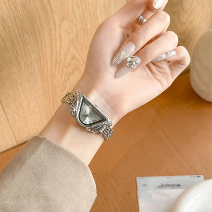 Asymmetric Micro-Dial Bracelet Watch | 20mm Roman Numeral Stainless Steel Timepiece