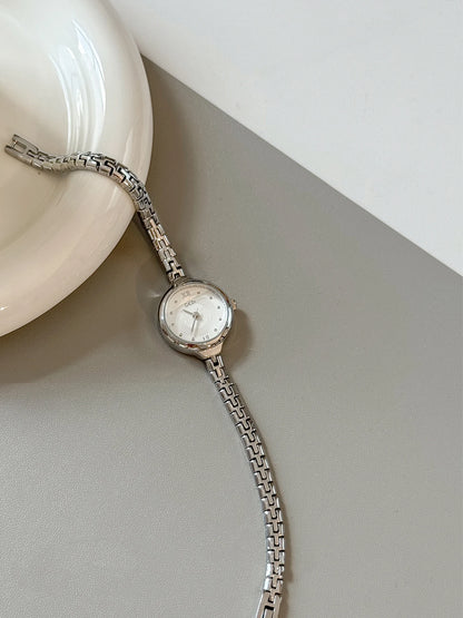 Retro Micro-Watch | Ultra-Slim 5mm Stainless Steel Bracelet with Roman Numerals