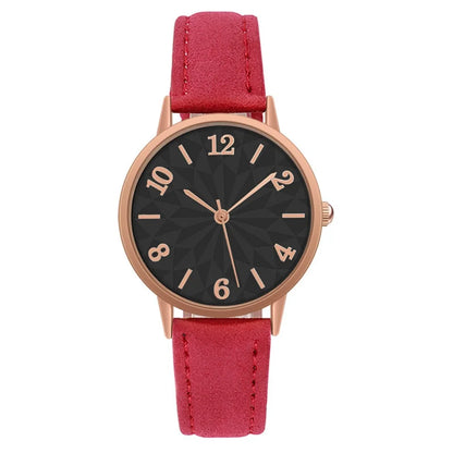 Women's Quartz Watch | Casual Ladies' Watch with Frosted Leather Strap