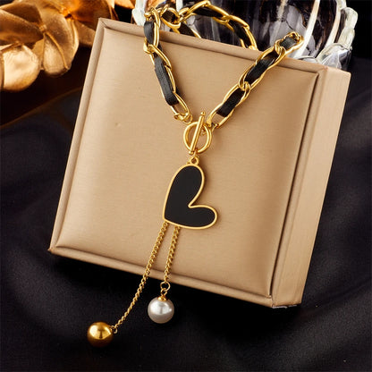 Multilayer Butterfly, Moon & Evil Eye Pendant Necklace | Waterproof 316L Stainless Steel