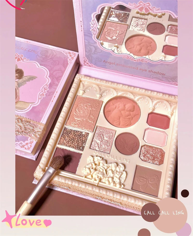 Lace Style 10-Color All-In-One Palette | Professional Eyeshadow, Blush, Contour & Highlighter Set