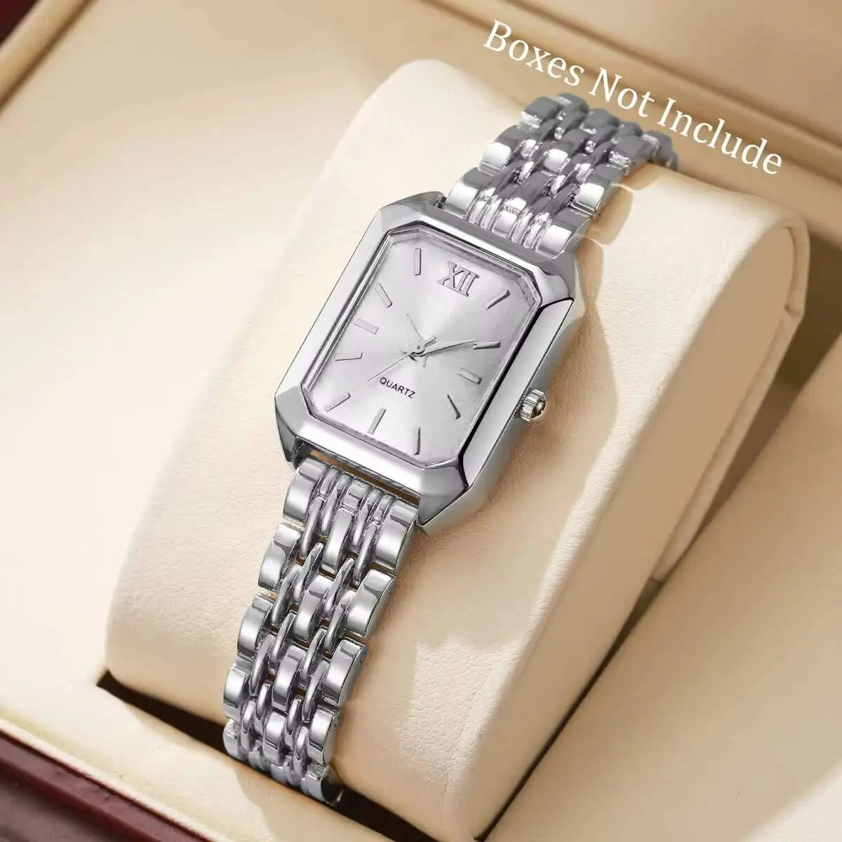Vintage Rectangle Minimalist Watch | Elegant "Old Money" Gold-Tone Wristwatch
