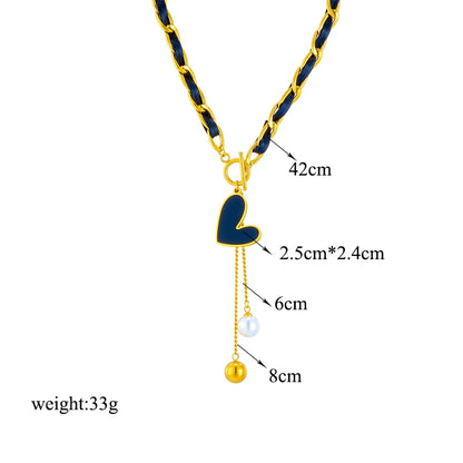 Multilayer Butterfly, Moon & Evil Eye Pendant Necklace | Waterproof 316L Stainless Steel