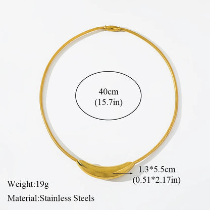Solid Sphere Minimalist Necklace | Waterproof 316L Stainless Steel Gold Bead Link Chain