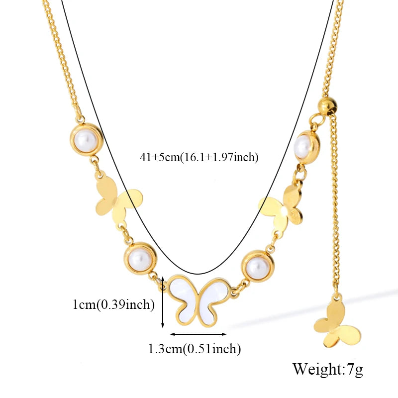 Sparkling Zircon Heart Pendant | Waterproof 316L Stainless Steel Clavicle Necklace