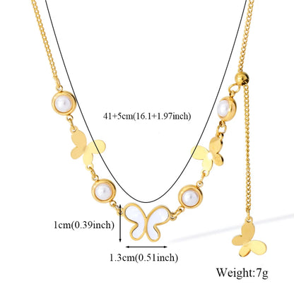 Sparkling Zircon Heart Pendant | Waterproof 316L Stainless Steel Clavicle Necklace