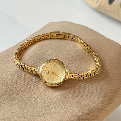 Retro Micro-Watch | Ultra-Slim 5mm Stainless Steel Bracelet with Roman Numerals