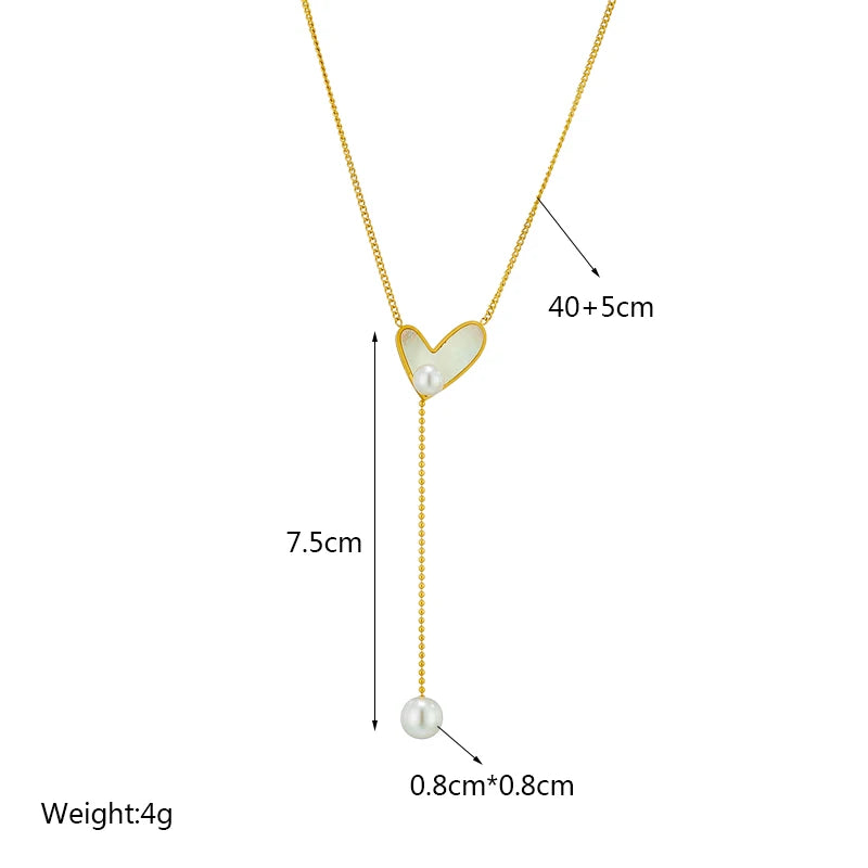 Heart Eye & Butterfly Multi-Motif Necklace | Waterproof 316L Stainless Steel Gold Link Chain