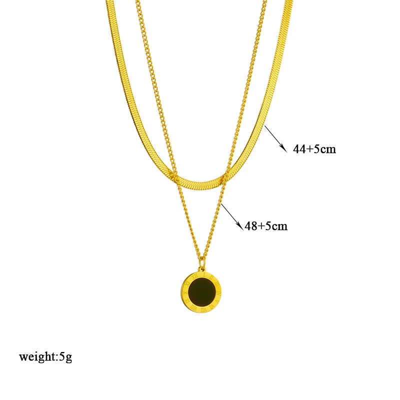 Heart Eye & Butterfly Multi-Motif Necklace | Waterproof 316L Stainless Steel Gold Link Chain