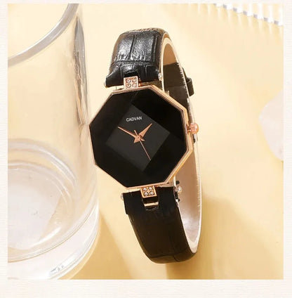 5-Piece Rhinestone Watch & Jewellery Set | Women's Quartz Watch with Necklace, Ring & Earrings