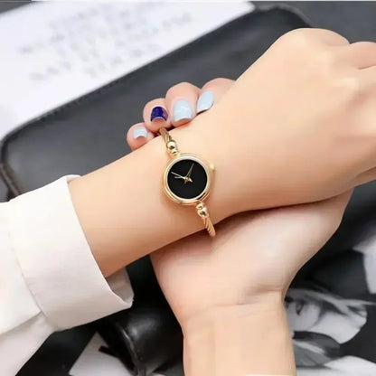 Women's Gold Bangle Watch | Small Vintage-Style Bracelet Wristwatch