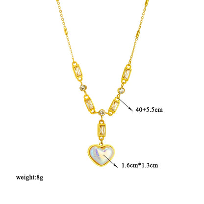 Multilayer Butterfly, Moon & Evil Eye Pendant Necklace | Waterproof 316L Stainless Steel