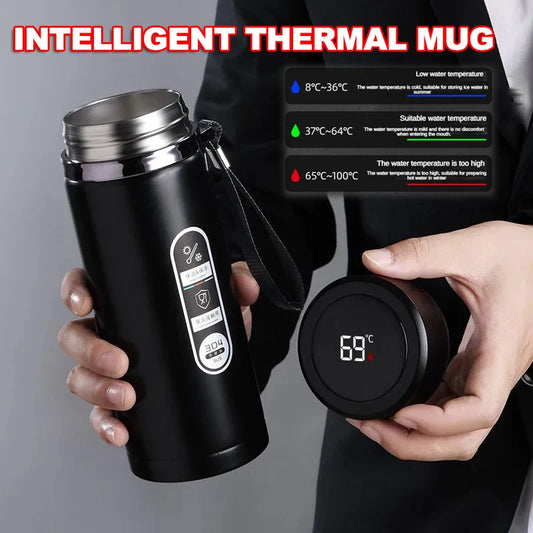 Smart LED Temperature Thermos | 500ml & 1L SUS304 Stainless Steel Vacuum Flask