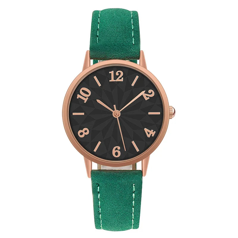 Women's Quartz Watch | Casual Ladies' Watch with Frosted Leather Strap