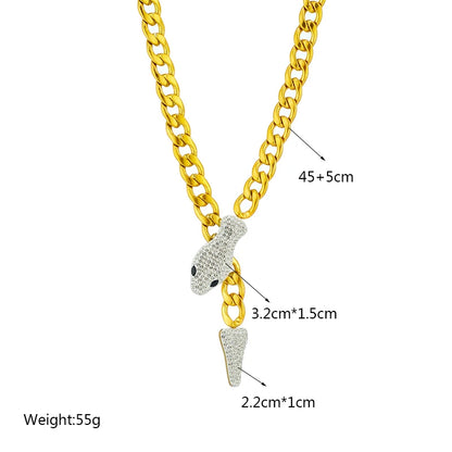 Heart Eye & Butterfly Multi-Motif Necklace | Waterproof 316L Stainless Steel Gold Link Chain