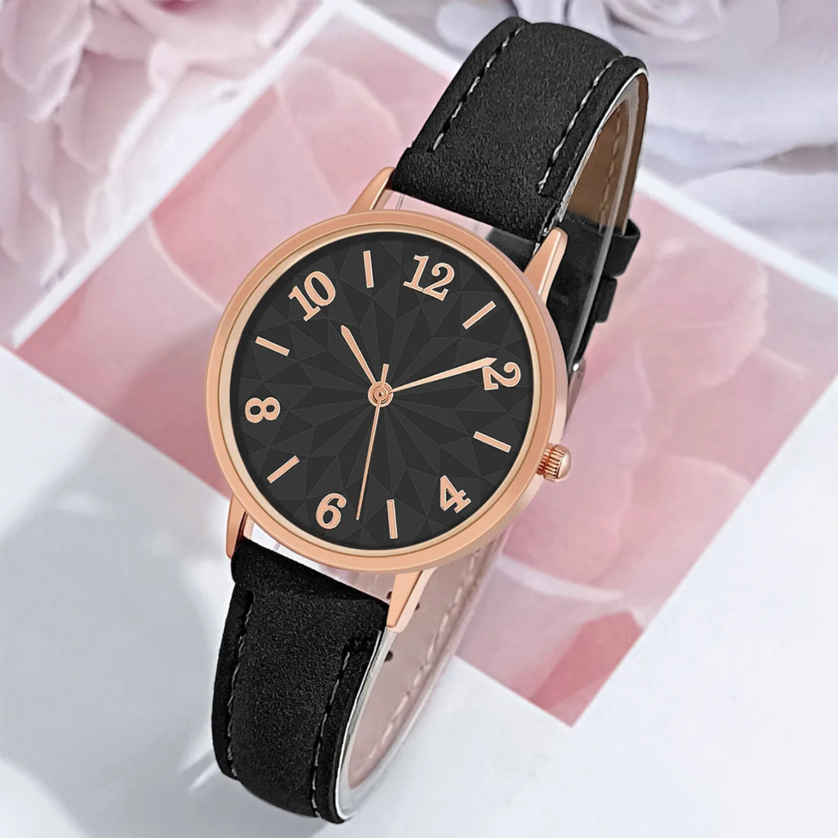 Women's Quartz Watch | Casual Ladies' Watch with Frosted Leather Strap