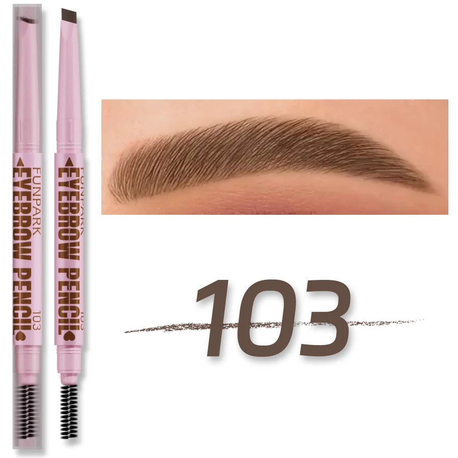 2-in-1 Precision Brow Sculptor | Waterproof "Tattoo Effect" Pencil & Professional Spiral Brush
