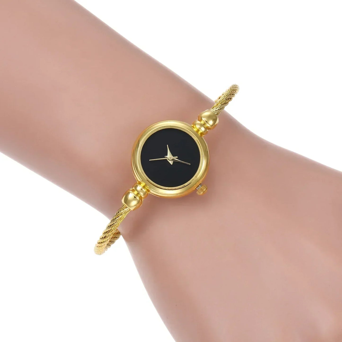 Women's Gold Bangle Watch | Small Vintage-Style Bracelet Wristwatch