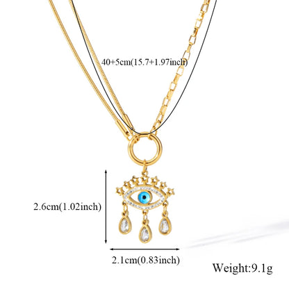 Sparkling Zircon Heart Pendant | Waterproof 316L Stainless Steel Clavicle Necklace