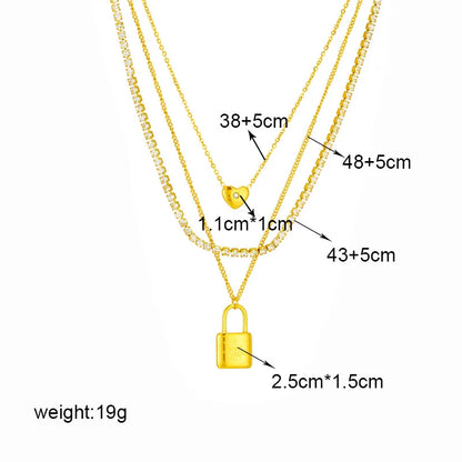 Multilayer Butterfly, Moon & Evil Eye Pendant Necklace | Waterproof 316L Stainless Steel
