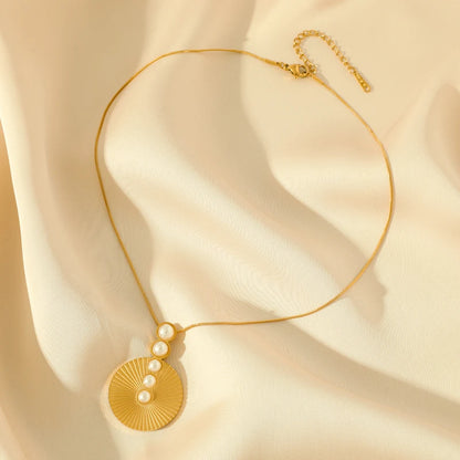 2-Layer Tiger Stripe Pendant Necklace | Waterproof 316L Stainless Steel, Round & Square Pendants