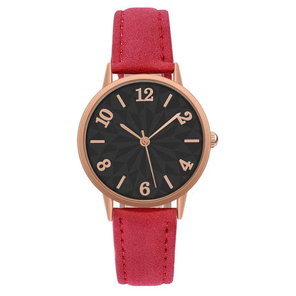 Women's Quartz Watch | Casual Ladies' Watch with Frosted Leather Strap