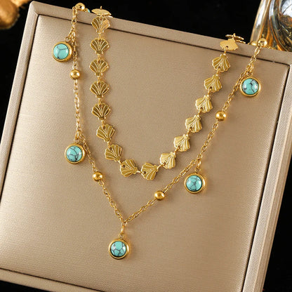 Sparkling Zircon Heart Pendant | Waterproof 316L Stainless Steel Clavicle Necklace