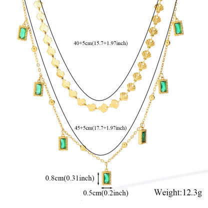 Sparkling Zircon Heart Pendant | Waterproof 316L Stainless Steel Clavicle Necklace