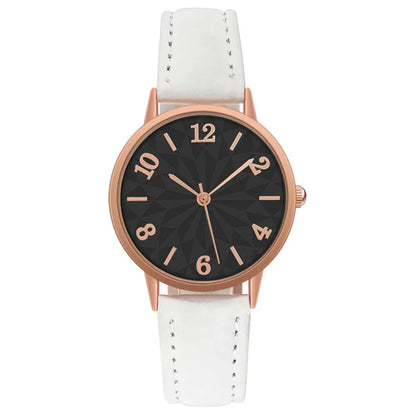Women's Quartz Watch | Casual Ladies' Watch with Frosted Leather Strap