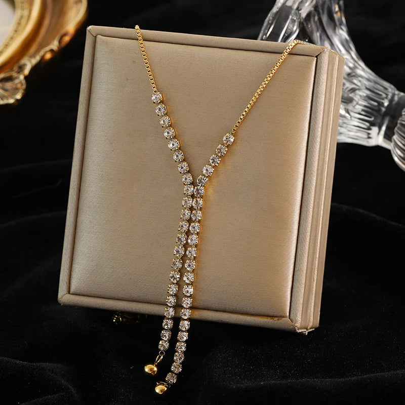 Solid Sphere Minimalist Necklace | Waterproof 316L Stainless Steel Gold Bead Link Chain