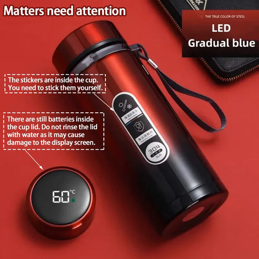 Smart LED Temperature Thermos | 500ml & 1L SUS304 Stainless Steel Vacuum Flask