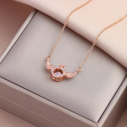 Heart Pendant Necklace | Waterproof 316L Stainless Steel Gold Clavicle Chain, 40cm+5cm