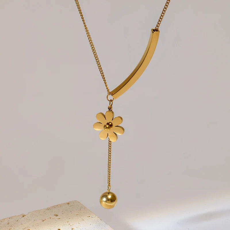 Minimalist Love Heart Pendant | Waterproof 316L Stainless Steel Adjustable Gold Necklace