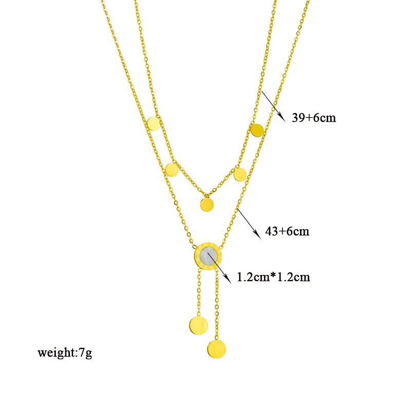 Heart Eye & Butterfly Multi-Motif Necklace | Waterproof 316L Stainless Steel Gold Link Chain